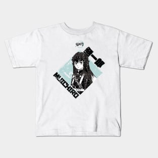 DEMON SLAYER: MUICHIRO TOKITO (GRUNGE STYLE) Kids T-Shirt